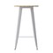 Flash Furniture 23.75 RD Bar Top Table Brown Top/Silver Frame JJ-T14623H-60-BRSL-GG - alternate 8